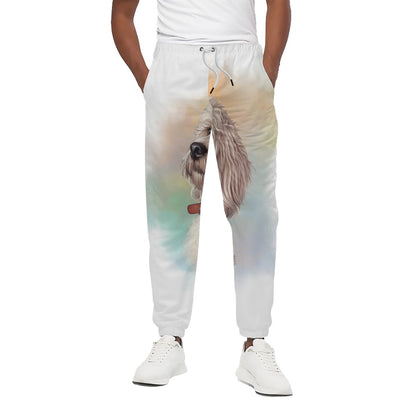 Poodle Portrait Print Cotton Pants