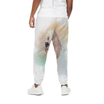Poodle Portrait Print Cotton Pants