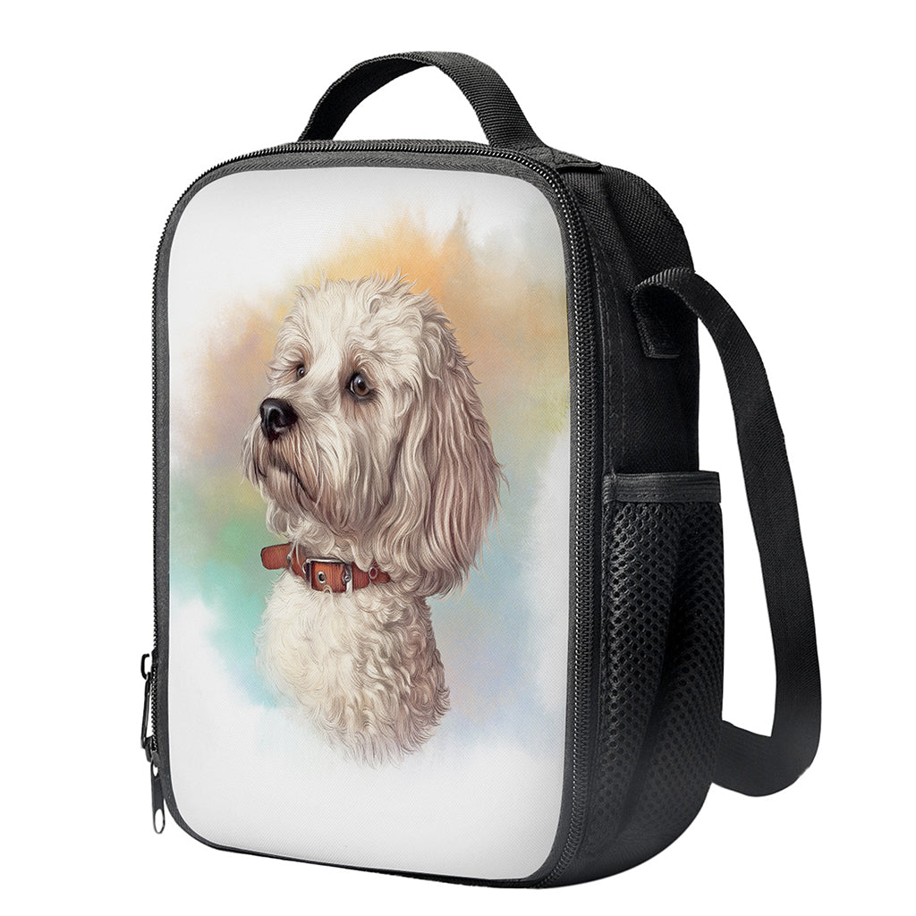 Poodle Portrait Print Crossbody Lunch Bag