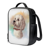 Poodle Portrait Print Crossbody Lunch Bag