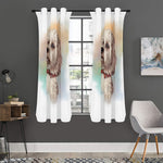 Poodle Portrait Print Curtain