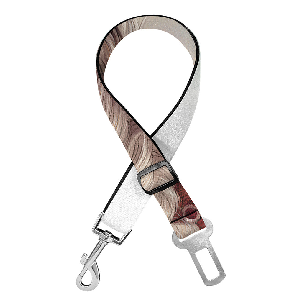 Poodle Portrait Print Dog Seat Belt