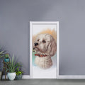 Poodle Portrait Print Door Sticker