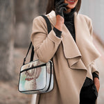 Poodle Portrait Print Double Strap Bible Bag