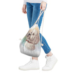 Poodle Portrait Print Drawstring Bag