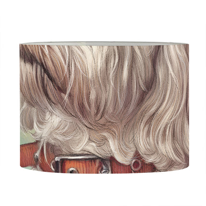 Poodle Portrait Print Drum Lamp Shade