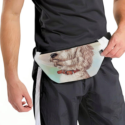 Poodle Portrait Print Fanny Pack