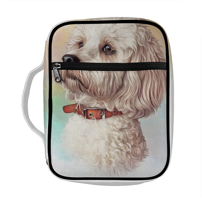 Poodle Portrait Print Front Pocket Bible Bag