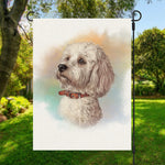 Poodle Portrait Print Garden Flag
