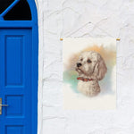 Poodle Portrait Print Garden Flag