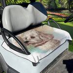 Poodle Portrait Print Golf Cart Seat Cover