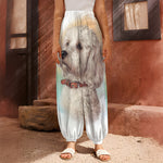 Poodle Portrait Print Harem Pants