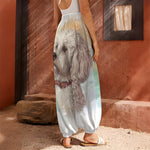 Poodle Portrait Print Harem Pants