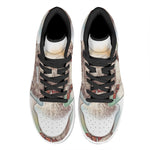 Poodle Portrait Print High Top Leather Sneakers