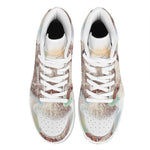 Poodle Portrait Print High Top Leather Sneakers