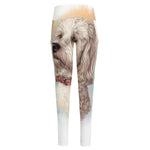 Poodle Portrait Print High-Waisted Pocket Leggings