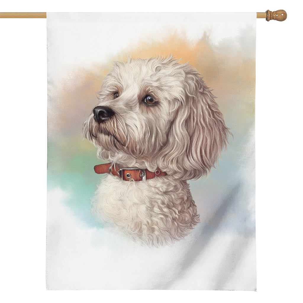 Poodle Portrait Print House Flag