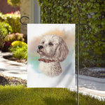 Poodle Portrait Print House Flag