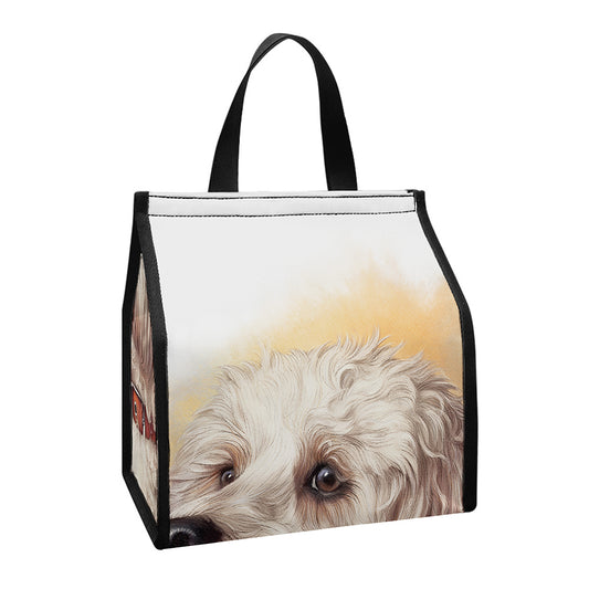 Poodle Portrait Print Insulated Lunch Tote