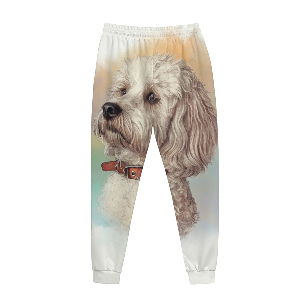 Poodle Portrait Print Jogger Pants