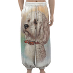 Poodle Portrait Print Lantern Pants