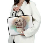 Poodle Portrait Print Laptop Sleeve With Handle