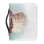 Poodle Portrait Print Leather Bible Cover