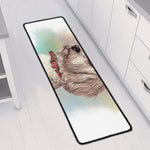 Poodle Portrait Print Long Kitchen Mat