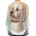 Poodle Portrait Print Long Sleeve Baseball Jersey