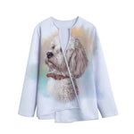 Poodle Portrait Print Long Sleeve Short Coat