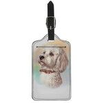 Poodle Portrait Print Luggage Tag