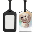 Poodle Portrait Print Luggage Tag