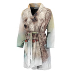 Poodle Portrait Print Men's Bathrobe