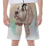 Poodle Portrait Print Men's Beach Shorts