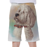 Poodle Portrait Print Men's Beach Shorts