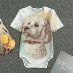 Poodle Portrait Print Men's Bodysuit