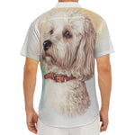 Poodle Portrait Print Men's Deep V-Neck Shirt