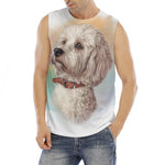 Poodle Portrait Print Men's Fitness Tank Top