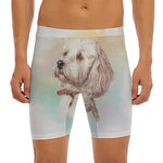 Poodle Portrait Print Men's Long Boxer Briefs