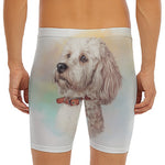 Poodle Portrait Print Men's Long Boxer Briefs