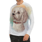 Poodle Portrait Print Men's Long Sleeve Rash Guard