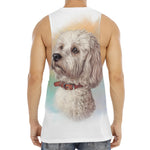 Poodle Portrait Print Men's Muscle Tank Top