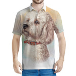 Poodle Portrait Print Men's Polo Shirt