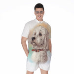 Poodle Portrait Print Men's Rompers