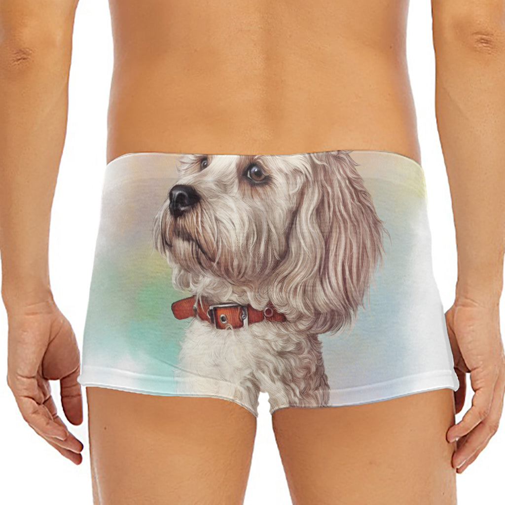 Poodle Portrait Print Men's Short Boxer Briefs