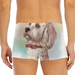 Poodle Portrait Print Men's Short Boxer Briefs