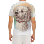 Poodle Portrait Print Men's Short Sleeve Rash Guard