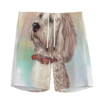 Poodle Portrait Print Men's Sports Shorts