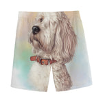 Poodle Portrait Print Men's Sports Shorts