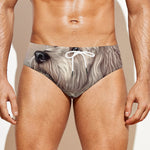 Poodle Portrait Print Men's Swim Briefs